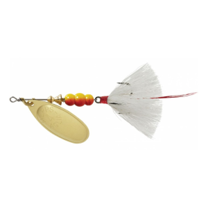 Mepps Aglia Dressed Inline Spinner 1/3oz White Tail Gold Blade