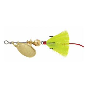 Mepps Aglia Dressed Inline Spinner 1/12oz Yellow Tail Gold Blade