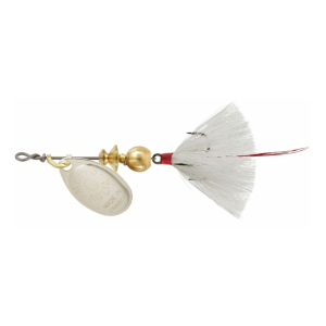 Mepps Aglia Dressed Inline Spinner 1/12oz White Tail Silver Blade
