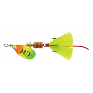 Mepps Aglia Dressed Inline Spinner 1/8oz Yellow Tail Hot Firetiger Blade