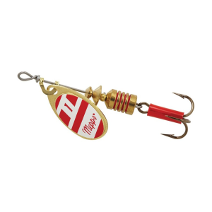 Mepps Aglia Plain Inline Spinner Gold/Red/White 1/8 oz