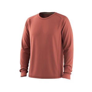 Smartwool Men's Active Ultralite Long Sleeve Crew Neck Shirt Burnt Sienna Medium