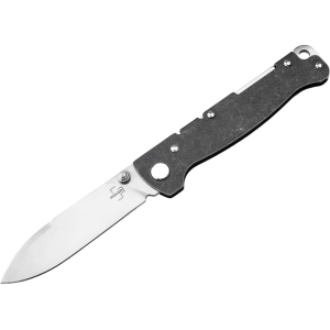 Boker Knives Atlas TS Pocket Knife 2.68" Drop Point D2 Satin Blade Stainless Steel Handle Black