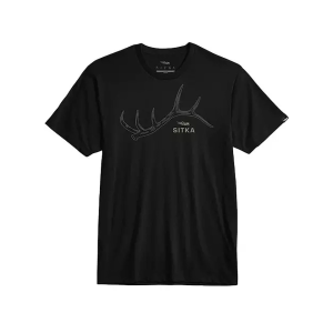 Sitka Gear Men's Wapiti Short Sleeve Crew Neck T Shirt Sitka Black Large - Sitka Gear