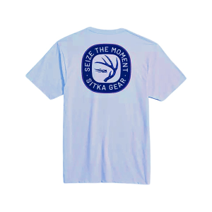 Sitka Gear Men's Seize Short Sleeve Crew Neck T Shirt Surf Blue Medium