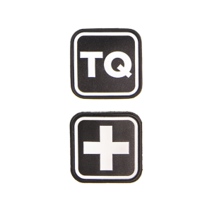 High Speed Gear Medical Patch Combo TQ and Plus Sign PVC 1.25" x 1.25" Black