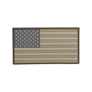 Maxpedition USA Flag PVC Morale Patch Large Tan and Green 3.25" x 1.75"