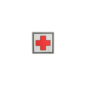 Maxpedition Medic 1" PVC Morale Patch Gray and Red 1" x 1"