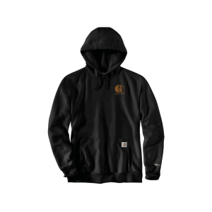 Carhartt Men's Force Relaxed Fit Lightweight Logo Hoodie Black Large