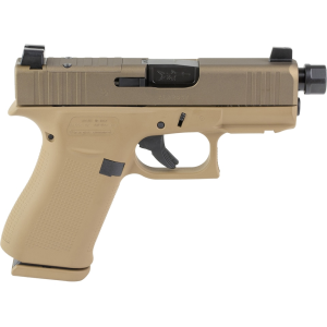 Glock 43X Hush Puppy 9mm Luger Pistol 3.92" Threaded Barrel 10+1 Round Flat Dark Earth