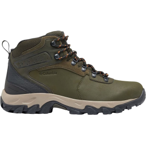 Columbia Men's Newton Ridge Plus II Waterproof Hiking Boots Leather Deep Olive/Desert Sun 14 D