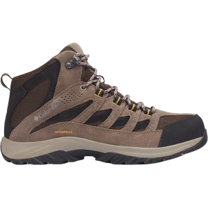 Columbia Men's Crestwood Mid Waterproof Hiking Boots Leather Cordovan/Squash 8 D