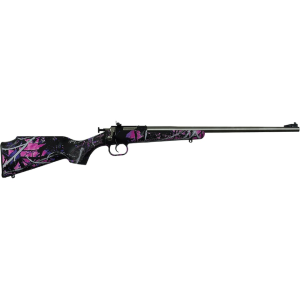 Crickett G2 Single Shot Youth Rifle 22 Long Rifle 16.125" Stainless Barrel Black Frame Muddy Girl Monte Carlo Stock