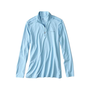 Orvis Men's Sun Defense Quarter Zip Shirt Coastal Blue XL