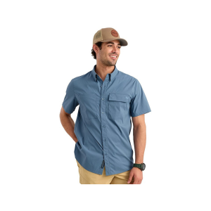Huk Men's Icon Short Sleeve Shirt Stormy Blue Medium