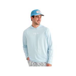 Huk Men's Airweight Hoodie Coastal Drift Heather Medium