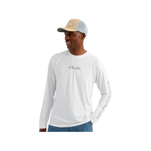 Huk Men's Airweight Shirt White Medium