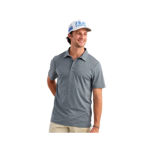 Huk Men's Pursuit Short Sleeve Polo Stormy Blue Heather XL