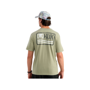 Huk Men's Born Wave Short Sleeve Crew Neck T Shirt Seagrass Large