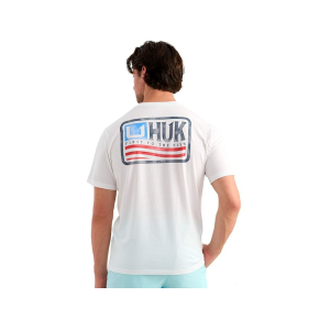 Huk Men's Born Wave Short Sleeve Crew Neck T Shirt White XL
