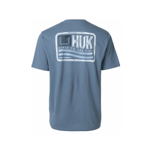 Huk Men's Born Wave Short Sleeve Crew Neck T Shirt Stormy Blue XL