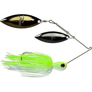 Picasso Titanium HP Double Willow Spinnerbait 1/2oz Chartreuse/White Nickel/Gold