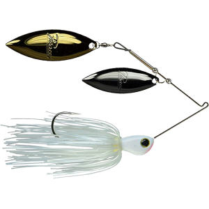Picasso Titanium HP Double Willow Spinnerbait 3/8oz White Pearl Nickel/Gold