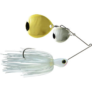 Picasso Titanium HP Double Colorado Spinnerbait 3/4oz White Pearl Nickel/Gold