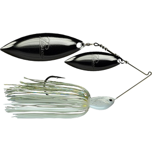 Picasso Inviz-R-Wire Double Willow Spinnerbait 3/8oz White Hologram Nickel