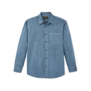 Filson Men's Twill Long Sleeve Shirt Orion Blue Large