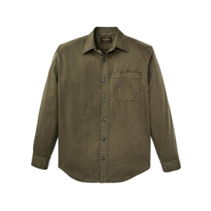 Filson Men's Twill Long Sleeve Shirt Military Olive 2XL