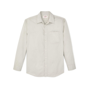 Filson Men's Twill Long Sleeve Shirt Gray Sky Large