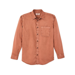 Filson Men's Twill Long Sleeve Shirt Copper Brown 2XL