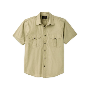 Filson Men's Washed Feather Cloth Short Sleeve Shirt Lakebed 2XL