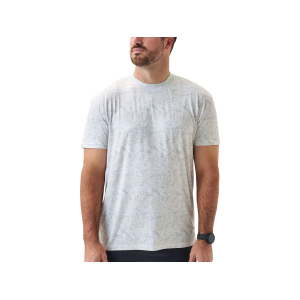 Burlebo Men's Go To Short Sleeve Crew Neck T Shirt Digi Camo - Ivory XL