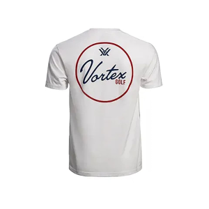 Vortex Optics Men's Golf Script Short Sleeve Crew Neck T Shirt White Medium