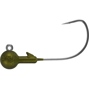 Northland Tungsten Round Ball Wide Gap 1/8oz Jighead 2/0 Matte Green Pumpkin