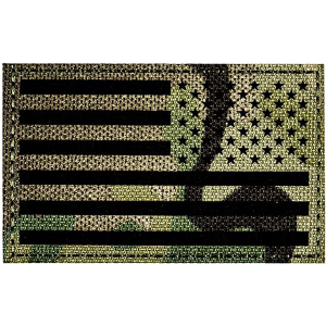 Merica Life IR Reflective Fabric US Flag Reverse Morale Patch Multicam - Merica Life