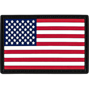 Merica Life US Flag Forward PVC Morale Patch Black Outline - Merica Life