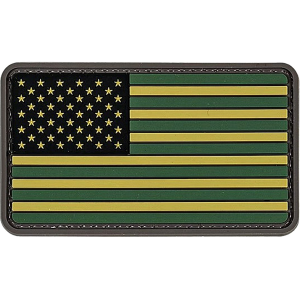Merica Life US Flag Forward PVC Morale Patch Green - Merica Life