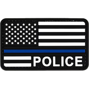 Merica Life US Flag Forward Thin Blue Line PVC Morale Patch - Merica Life