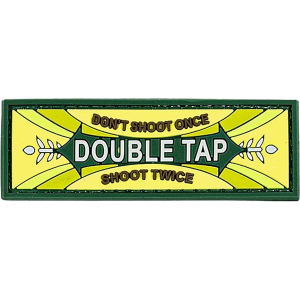 Merica Life Double Tap Don't Shoot Once Shoot Twice PVC Morale Patch OD Green