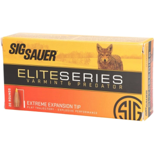 Sig Sauer Varmint & Predator 223 Remington Ammo 55 Grain Nosler Varmageddon Polymer Tip Box of 20