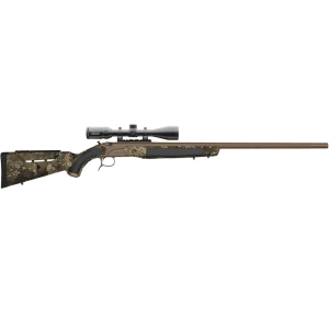 CVA Accura LR-X 50 Caliber Muzzleloading Rifle 30" Threaded Flat Dark Earth Barrel TrueTimber Strata Stock with KonusPro 4-12x44 Scope