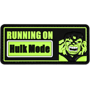 Merica Life Running on Hulk Mode PVC Morale Patch - Merica Life