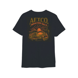 AFTCO Men's Backwoods Short Sleeve Crew Neck T Shirt Charcoal Heather Large