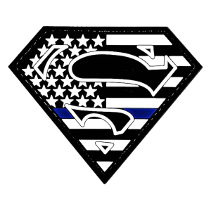 Merica Life SMan Shield with Thin Blue Line PVC Morale Patch - Merica Life