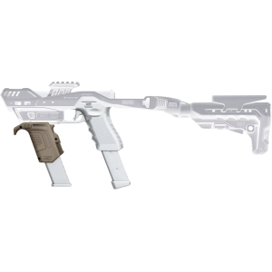 Recover Tactical MGX Angled Foregrip with Magazine Pouch for Small Frame Glock Polymer Catch Tan