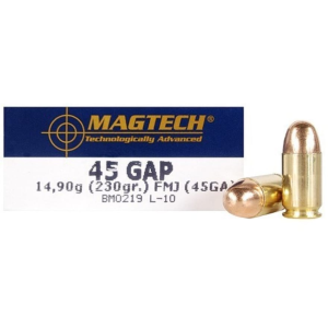Magtech 45 GAP Ammo 230 Grain Full Metal Jacket Box of 50
