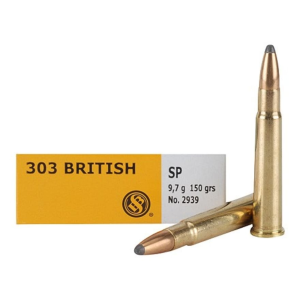 Sellier & Bellot 303 British Ammo 150 Grain Jacketed Soft Point Box of 20